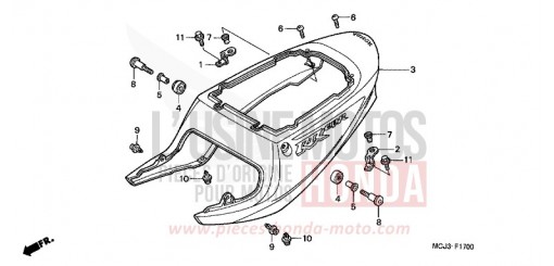 REAR COWL (CBR900RRY,1/RE1) CBR900RR1 de 2001